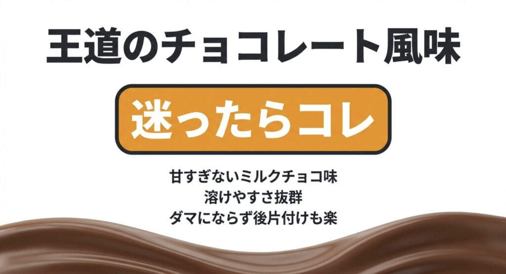 甘すぎず溶けやすさ抜群なレイズのチョコレート風味プロテインの特徴まとめ