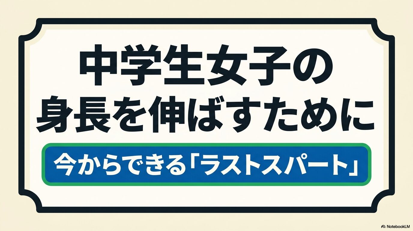 中学生女子の身長を伸ばすラストスパートを紹介するタイトル画像